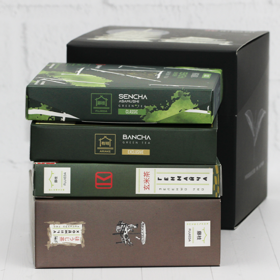Подарочный набор №5 "Виды Японии" (Ходжича Exclusive, Банча Exclusive, Генмайча Premium, Сенча Асамуши Classic)