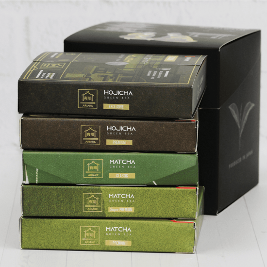 Подарочный набор 28 "Японки пьют чай" (Матча: Classic, Premium, Super Premium. Ходжича порошковый: Premium, Exclusive)